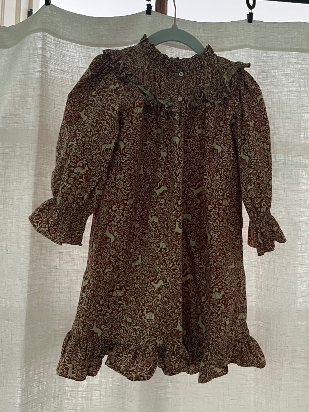 Doen kids dress size 4 Rust color